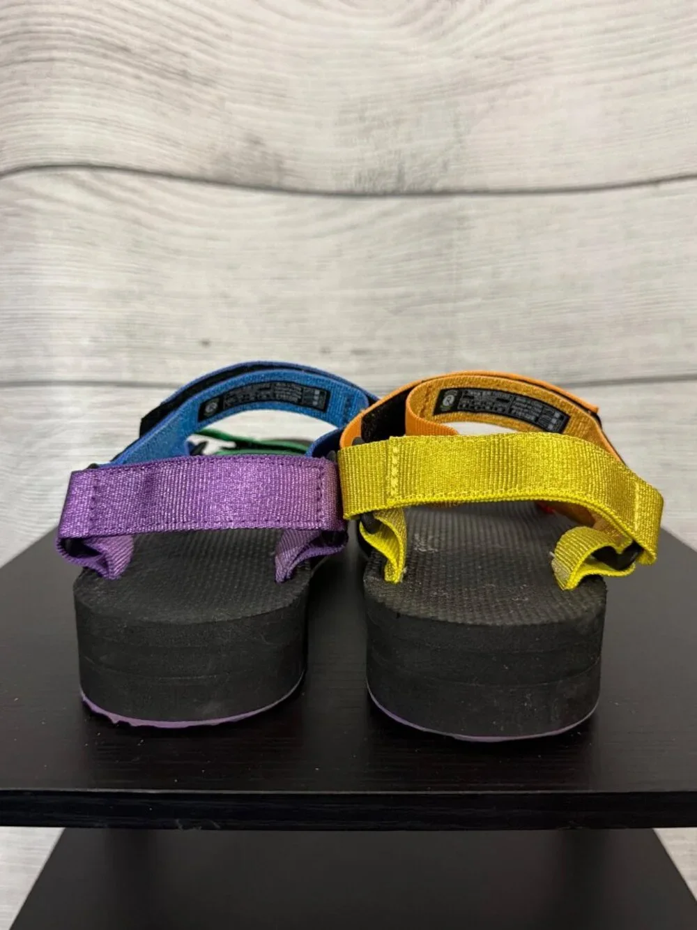 Teva Original Universal Pride Rainbow Sandals Size 8